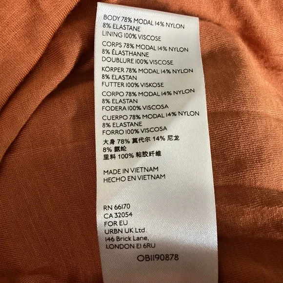 NEW Maeve by Anthropologie Dress Midi Burnt Orange NWT XS - Picture 6 of 9